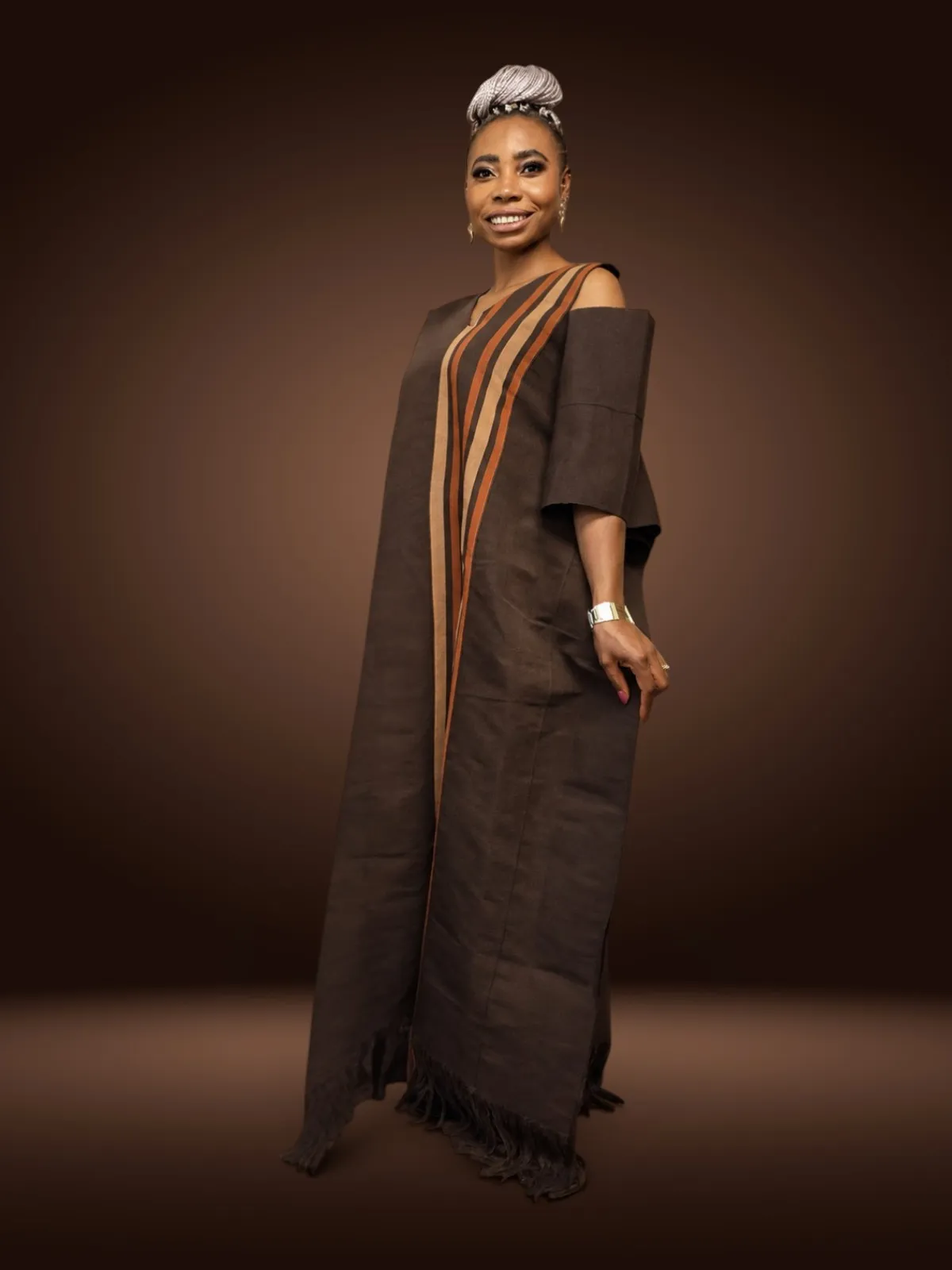 Kaftan Chocolate Brown 1 Kaftan Boubou - Image 1
