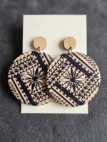 Wooden Statement Earrings - Image 8