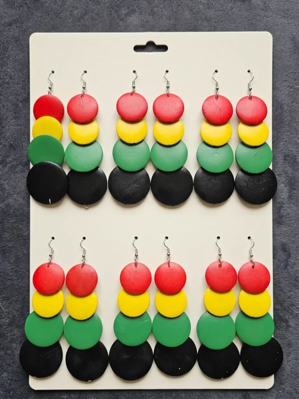Wooden Statement Earrings - Image 7