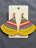 Wooden Statement Earrings - Image 3