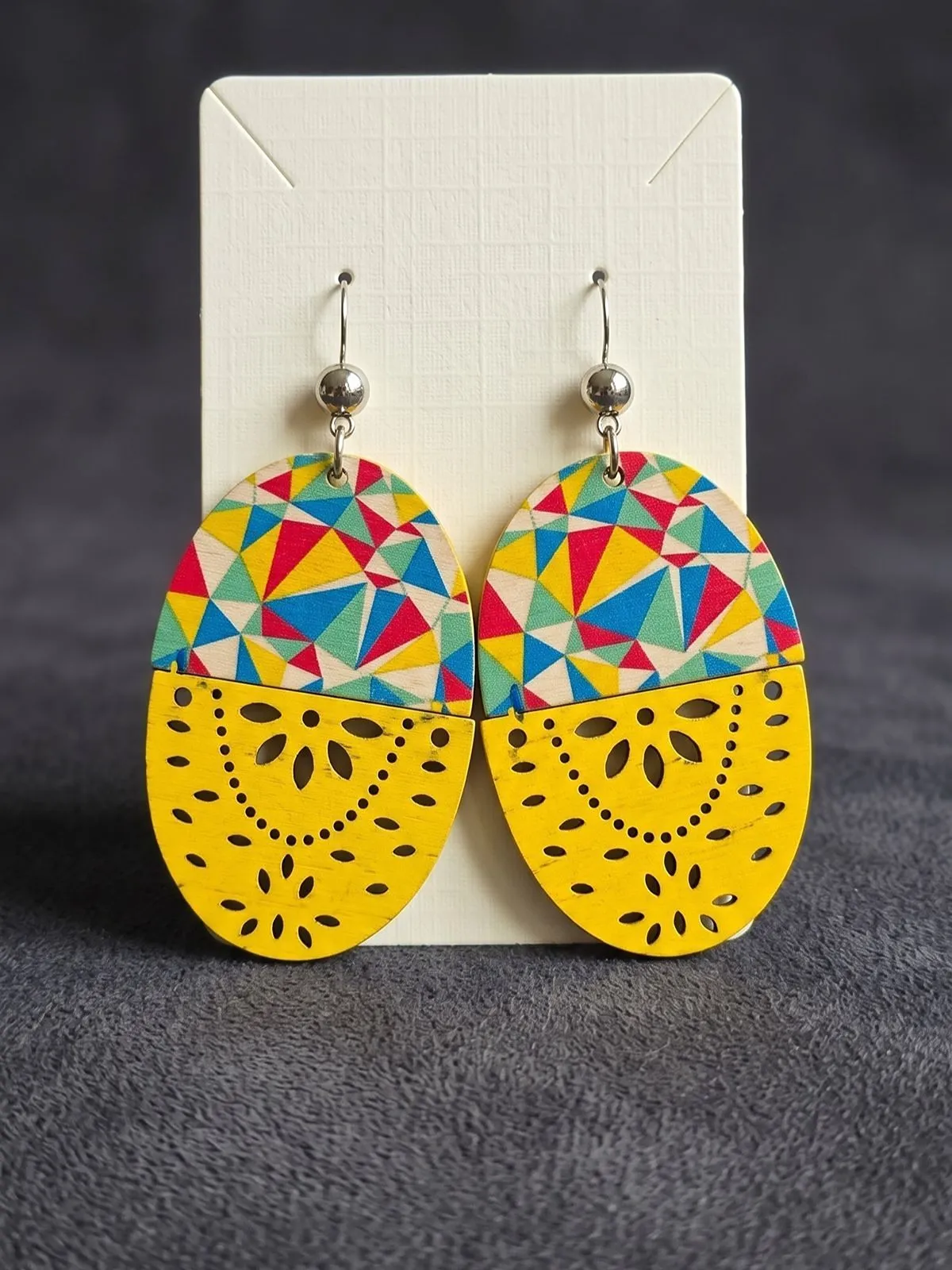 Lightweight Wooden Earings 4 Wooden Statement Earrings - Image 1