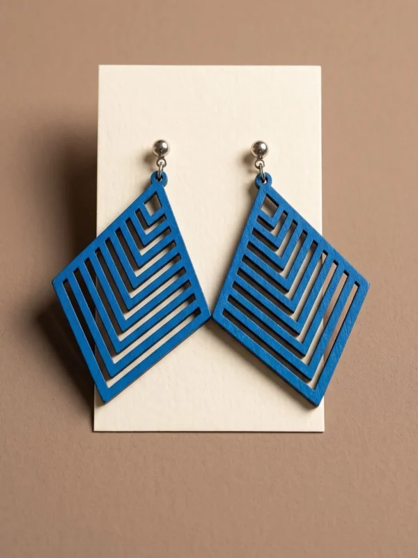 Wooden Statement Earrings - Image 6